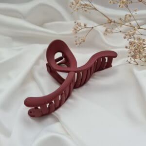 Matte Burgundy Hair Claw