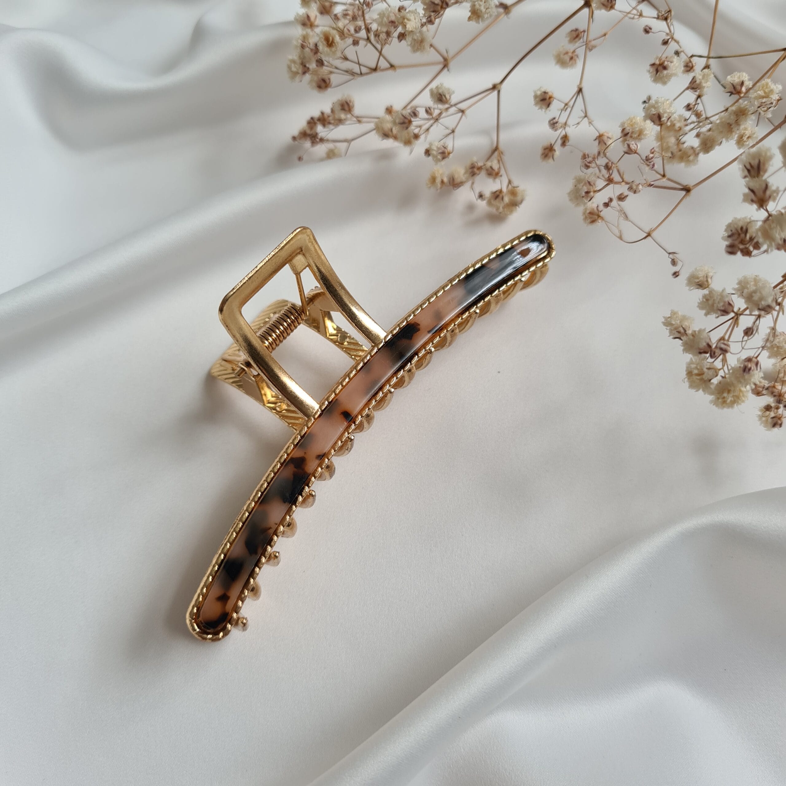 Leopard Print Gold Hair Claw - Image 5