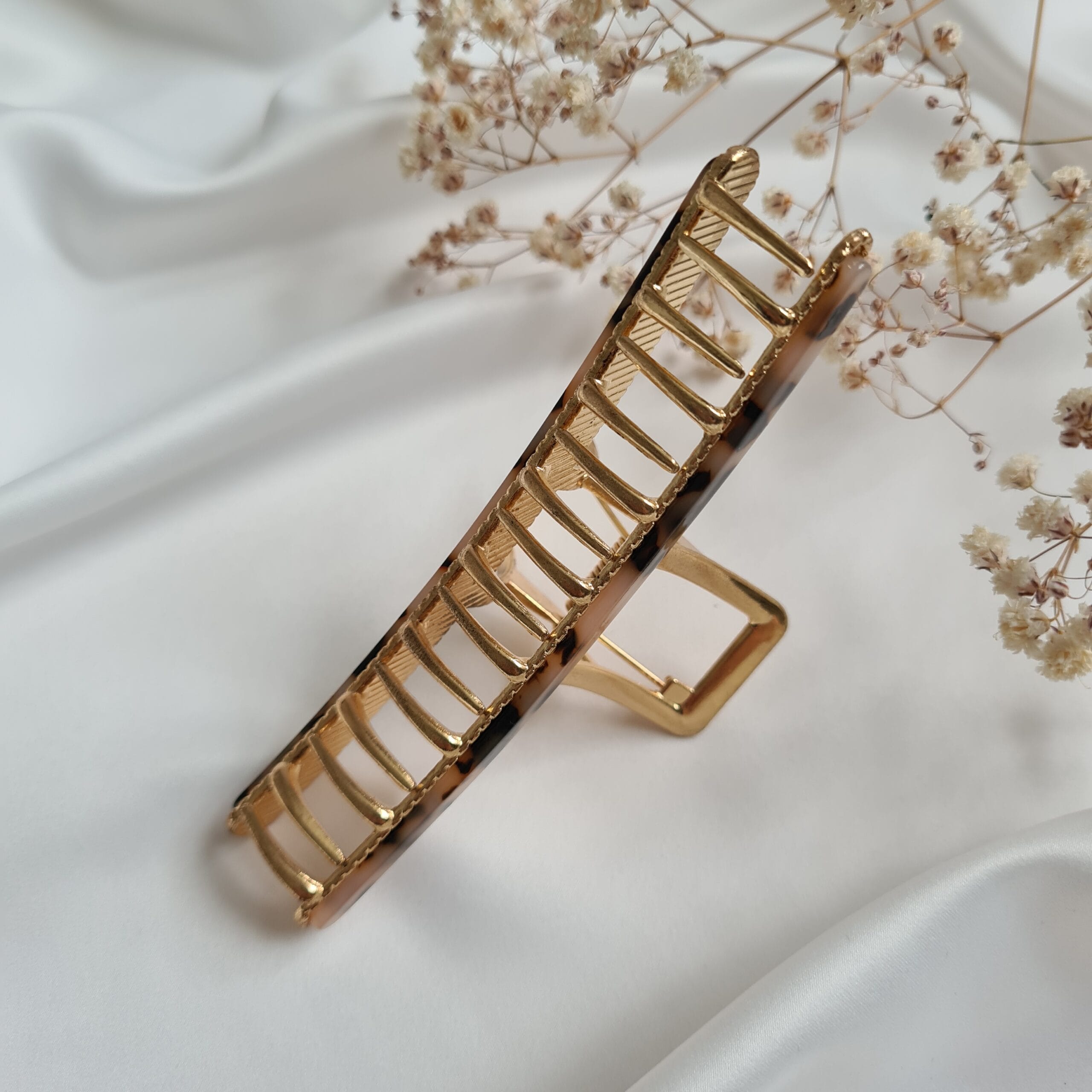 Leopard Print Gold Hair Claw - Image 4