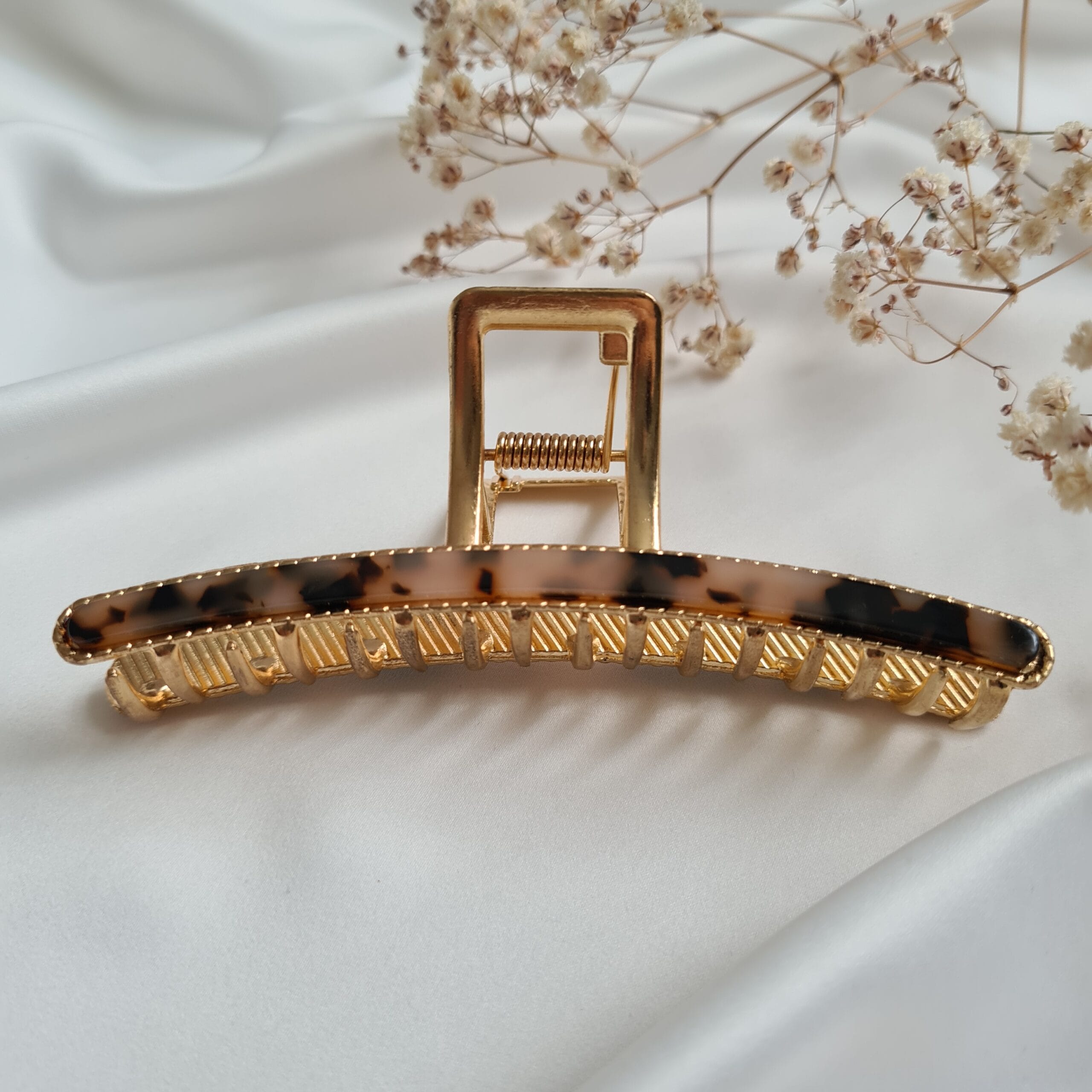 Leopard Print Gold Hair Claw - Image 6