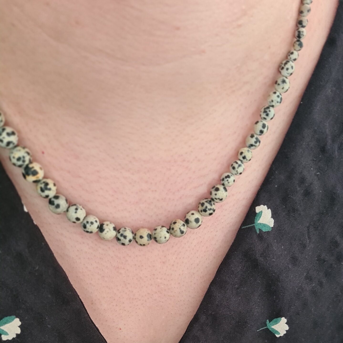 Necklace Danielle with Dalmatian Jasper Stones - Image 2