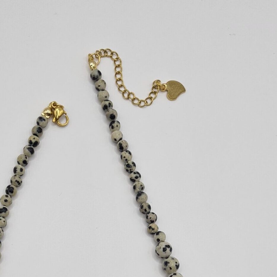Necklace Danielle with Dalmatian Jasper Stones - Image 4