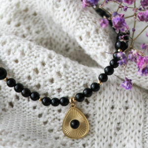 Necklace Alice with Black Onyx